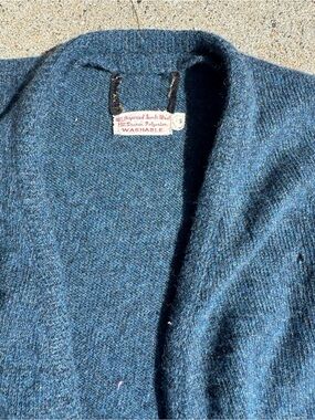 Vintage Deep Blue Women's Cardigan Sweater